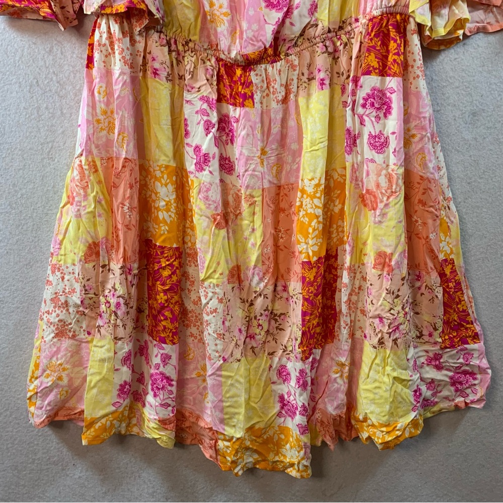 Impressions Patchwork Off Shoulder Mini Dress Sz … - image 4